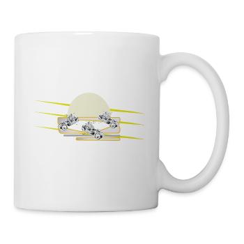 Biker Motorrad Chopper  - Tasse - Weiß - Rechts