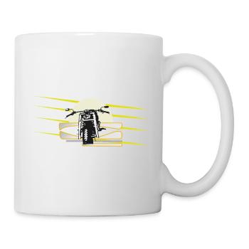 Motorrad Chopper - Tasse - Weiß - Rechts