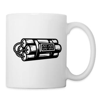 Zeitbombe Sprengstoff Dynamit - Tasse - Weiß - Rechts