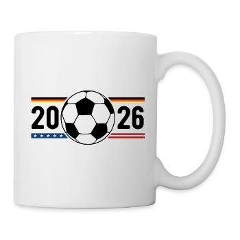 Fußball Flagge 2026 - Tasse - Weiß - Rechts