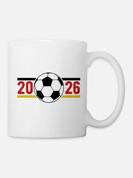 Fußball Banner 2026 - Tasse - Weiß