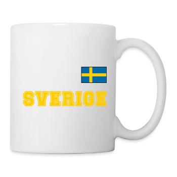 SCHWEDEN - SVERIGE Trikot Look - Flagge auf Brust - Tasse - Weiß - Rechts