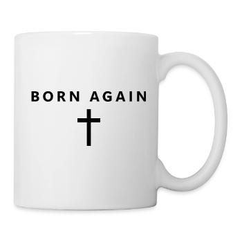 Reborn minimalist faith in Jesus, - Mug - white - Right