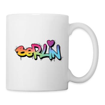 Berlin Graffiti Rainbow Font - Mug - white - Right
