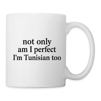 Perfekter und tunesischer Humor | Tunesien Pride-Geschenk - Tasse - Weiß - Rechts