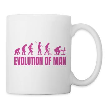 Evolution of Man Programmer Computer Science pink - Mug - white - Right