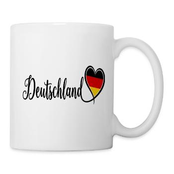 Deutschland Herzflagge Script - Tasse - Weiß - Rechts