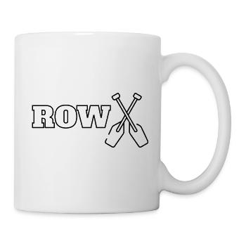 ROW Row, style de design de collège en noir - Mug blanc - blanc - Droite