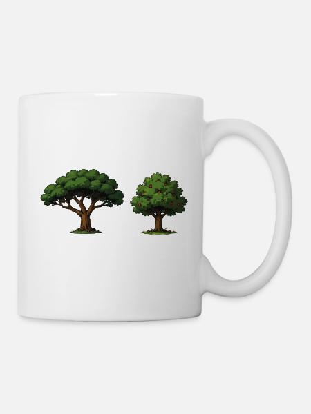Baumduo Apfelbaum im Gleichgewicht - Tasse - Weiß