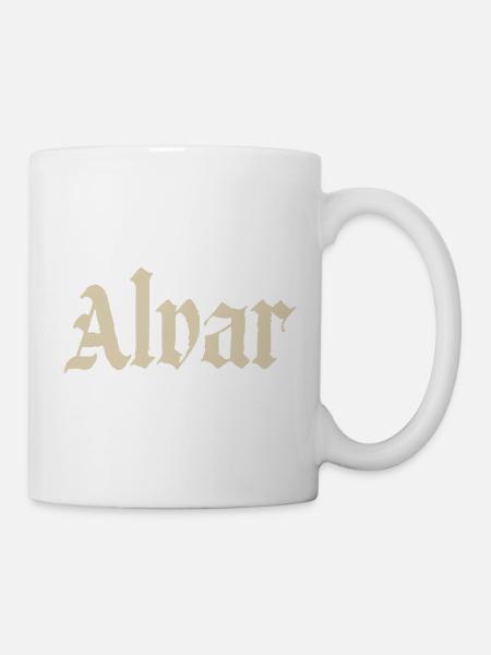 Alvar Gothic Schriftdesign - Tasse - Weiß