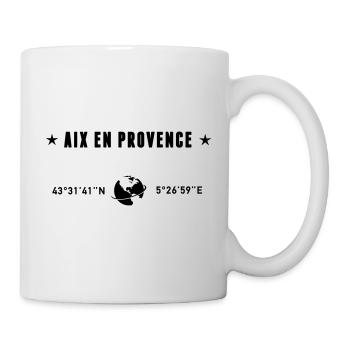 Aix En Provence Coordonnées Globe - Mug blanc - blanc - Droite