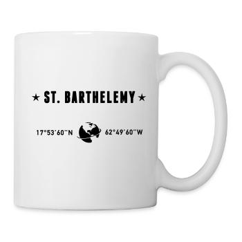 Coordonnées Caraïbes de Saint-Barthélemy : Globe - Mug blanc - blanc - Droite