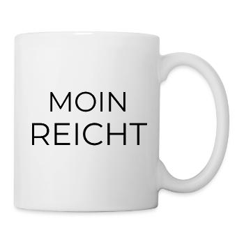 Moin reicht minimalistischer norddeutscher Spruch - Tasse - Weiß - Rechts