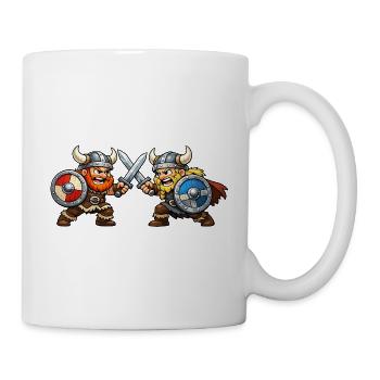 Kämpfende Wikinger - Tasse - Weiß - Rechts