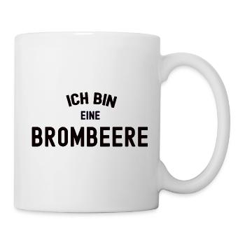 ICH BIN EINE BROMBEERE lila Karneval Kostüm Beere - Tasse - Weiß - Rechts