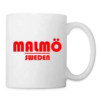 Malmö Sweden Powerful Red Logo - Mug - white - Right