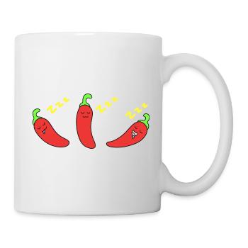 Chili schlafendes Gesicht - Tasse - Weiß - Rechts