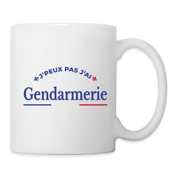 Gendarme Cadeau Humour Personnalisé - Mug blanc - blanc - Droite