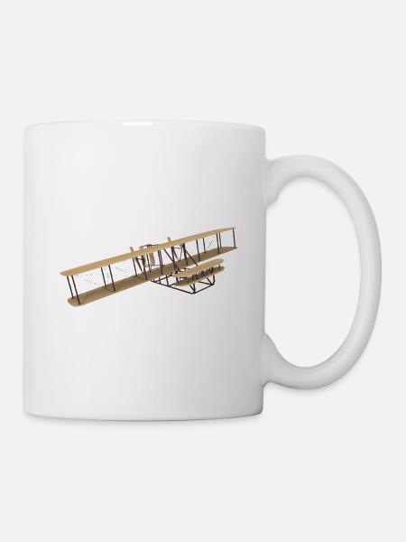 Flugzeug der Brüder Wright - Tasse - Weiß