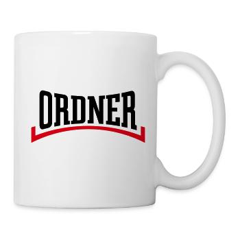 Dossiers (Ordre/Sécurité/Concave/Noir Rouge) - Mug blanc - blanc - Droite