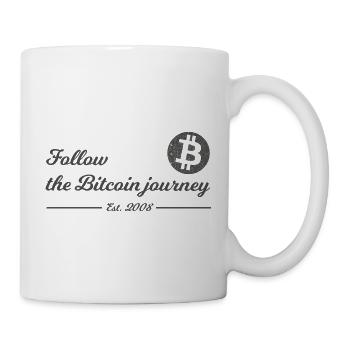 Lettrage de voyage Bitcoin - Mug blanc - blanc - Droite