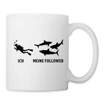 ich und Meine Follower Taucher Tauchen  - Tasse - Weiß - Rechts
