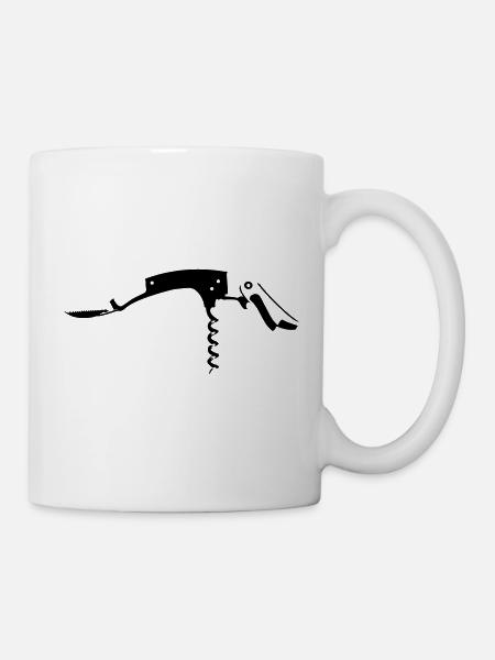 Kellnermesser - Tasse - Weiß