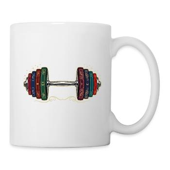 Gym Rat & Livres - Mug blanc - blanc - Droite
