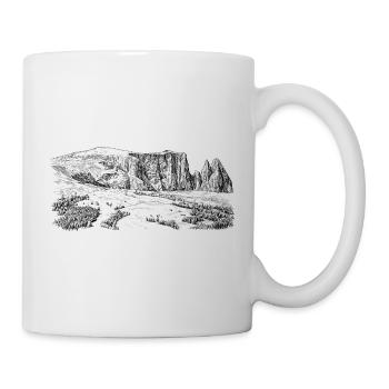 Silhouette Sciliar | Conception du plateau des Dolomites - Mug blanc - blanc - Droite