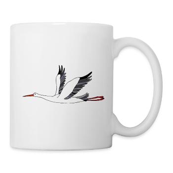 Cigogne - Mug blanc - blanc - Droite
