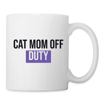 Cat Mom Off Duty - Cat Gift - Mug - white - Right