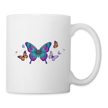 Colorful butterfly wing - Mug - white - Right