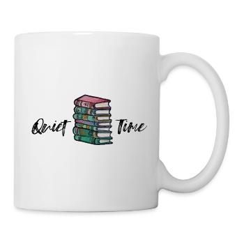 Illustration d’une pile vibrante de livres - Mug blanc - blanc - Droite