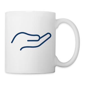 Offene Hand Support-Symbol Illustration Design - Tasse - Weiß - Rechts