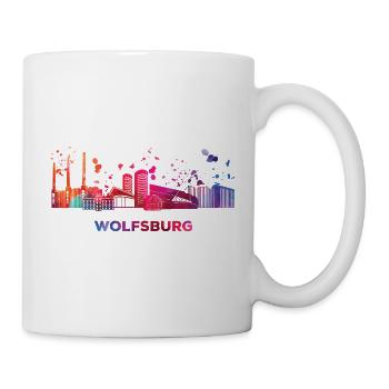 Wolfsburger Skyline Wolfsburg - Tasse - Weiß - Rechts