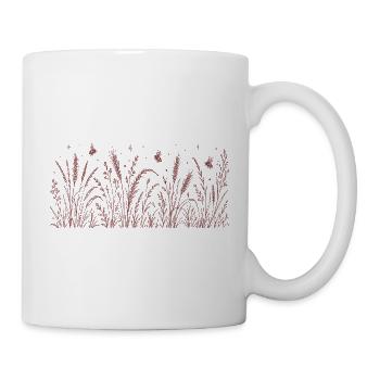 Bees and flowers - Mug - white - Right