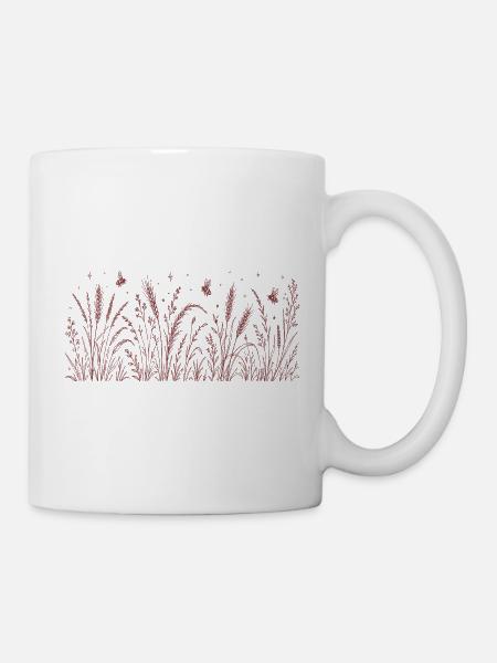Bienen und Blumen - Tasse - Weiß
