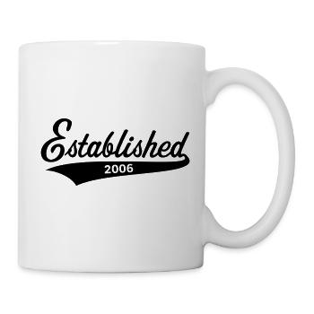 Established 2006 (Year of Birth, Birthday / Black) - Mug - white - Right