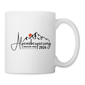 Alpenüberquerung 2026, Oberstdorf Meran, Wandern - Tasse - Weiß - Rechts