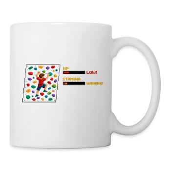 8-Bit Bouldering: Pixel Art Climbing Retro Design - Mug - white - Right