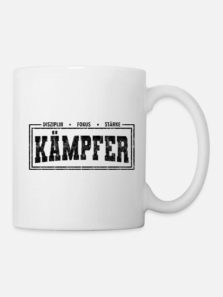 Kämpfer Mindset – Stärke & Willenskraft - Tasse - Weiß