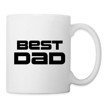 Bester Vater, bester schwarzer Vater - Tasse - Weiß - Rechts