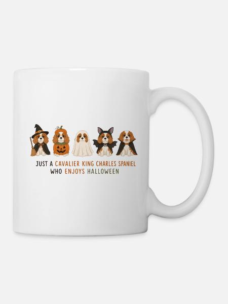 Cavalier King Charles Spaniel Halloween-Crew - Tasse - Weiß