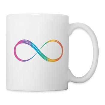 Unendlichkeitszeichen Regenbogen Autismus-Spektrum - Tasse - Weiß - Rechts