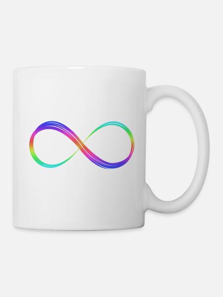 Infinity Rainbow Pride LGBTQ+ Statement - Tasse - Weiß