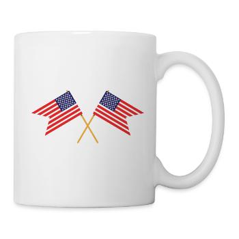 Flagge der Vereinigten Staaten - Tasse - Weiß - Rechts