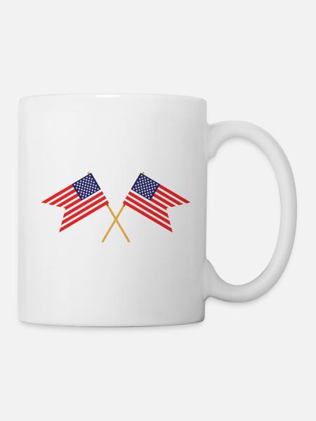 Flagge der Vereinigten Staaten - Tasse - Weiß
