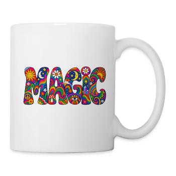 Magischer Psychedelic Schriftzug - Tasse - Weiß - Rechts