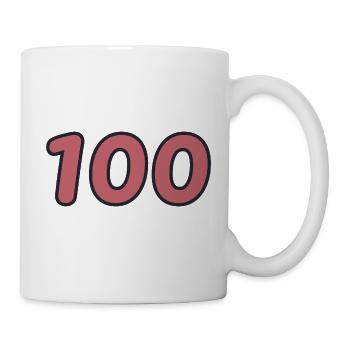 100. 100 JAHRE. 100-JÄHRIGES JUBILÄUM. GEBURTSTAG 100 - Tasse - Weiß - Rechts