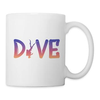 Dive - Diver Silhouette - Tasse - Weiß - Rechts